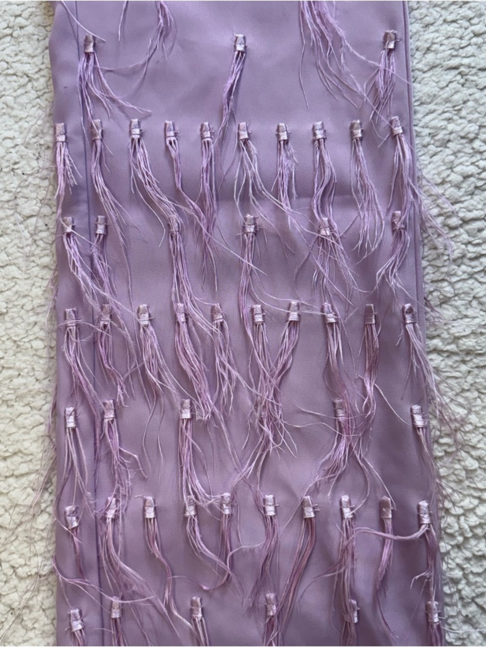 NWT Lisa Maree Wild Love Real Feather Pant in Lilac Size Small $295 - Picture 5 of 13